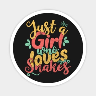 Just A Girl Who Loves Snakes Gift print Magnet